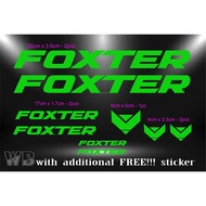 FOXTER bike decals/stickers(color: Lime Green Glossy) - 1set