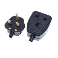 NEW UK British Standard Power Adaptor BS1363/A Detachable Female socket Male plug 13A 250V Black Whi