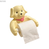 Bapara Funny Dog Themed Toilet Paper Stand For Bathroom Sturdy Wall Mounted Tissue Roll Storage Rack