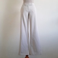 XS Vintage Beige Flare Pants Womens Bell Bottom Trousers Low Rise Pants