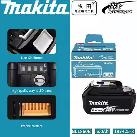 Original Makita 18V 2Ah/5Ah/6Ah/9Ah Battery, for Makita BL DTD DTW DAS DDF TD TW BCS BDA BDF DMP GA 