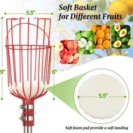 Height Adjustable Multifunction Fruit Picker Net Basket Tool Easy Safe Work Plucking Mango Papaya Pl