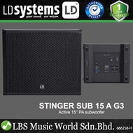 LD Systems Stinger SUB 15 A G3 Active  450W 15 Inch Bass Reflex PA Subwoofer (LDESUB15AG3)