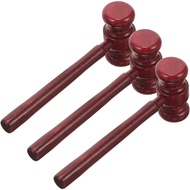 TOYANDONA 3Pcs Wooden Judge Hammer Vintage Gavel Mallet Classical Wood Hammer Costume for Court Judg