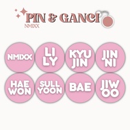 GANTUNGAN HOLOGRAM KEYCHAIN NMIXX PIN NAME PINK 58 MMKeychain KPOP KEYCHAIN UNOFFICIAL HAEWON LILY