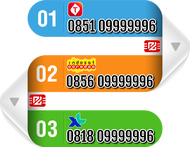 Pasangan Nomor Cantik Hexa 999999 Triple Operator Telkomsel Indosat XL ( Harga Untuk 3 Nomor )