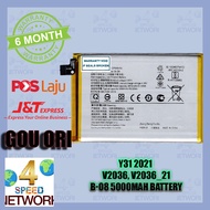 ( Vivo Y31 2021 ) V2036 V2036_21 B-O8 5000mAh Battery B-08 Bateri Batery B08 BO8 BatterI