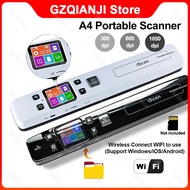 A4 Mini Iscan Portable Document Images Photo Scanner WiFi 1050 DPI JPG/PDF Handheld High Speed Scann