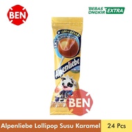 Permen Alpenliebe Lollipop SUSU KARAMEL 24 Pcs Lolipop Caramel Coklat