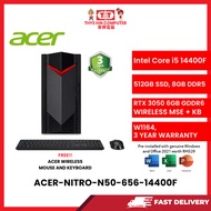 ACER-NITRO-N50-656-14400F-INTELCOREI5-14400F,8GBR5,512GBSSD,RTX30506GVR6,W1164,3YRS,H&S