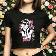 Junji Ito Cropped Top - Goth Grunge Shoujo Style