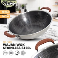 Stainless Steel Wok Pan/Thick Wok Pan