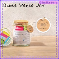 Colorful Bible Verse Cards in Glass Jar Color Encouragement Card Inspirational Bible Verses Jar