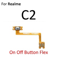 ปุ่มเปิดปิดสวิตช์ปิดเสียงปุ่มควบคุมปุ่มปรับระดับเสียงสายเคเบิ้ลยืดหยุ่นสำหรับ OPPO Realme C2 C3 C11ทั่วโลก C12 C15 C17 C25ชิ้นส่วนซ่อม C25s