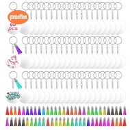 350Pcs Acrylic Clear Keychain Blanks for Vinyl with Blanks, Tassels, Jump Rings, Keychain Rings for 