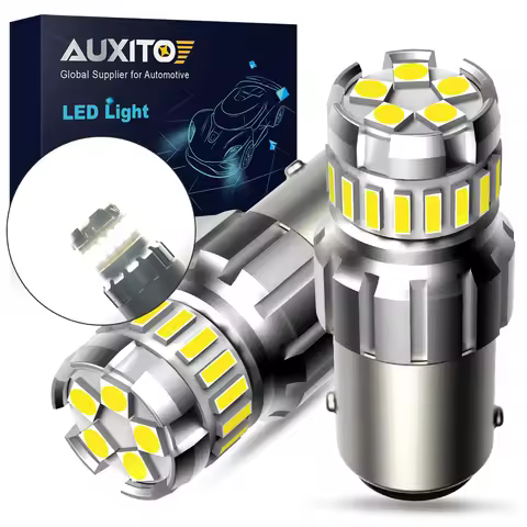 AUXITO 2Pcs 1156 BA15S P21W LED Bulb Canbus T20 W21W 7443 7440 DRL Car Signal Light BAY15D 1157 P21/
