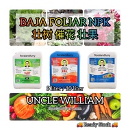 Uncle William Biotech 5L 10L U1 U2 U3 Baja Super Subur Spray Baja Penggalak Bunga Lebat Buah 半有机肥 催花肥 高磷P 高钾K  氮磷钾 Baja Foliar Terbaik NPK Semi Organik Semburan Nitrogen Potassium Kalium Kelapa Sawit Kacang Panjang Buncis Bendi Terung Timun Durian Sawi