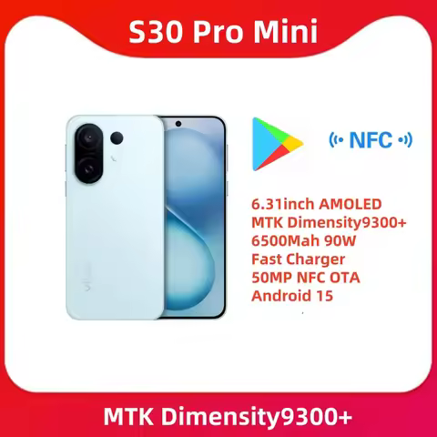 Vivo S30 Pro mini 5G Smart Phone 6.31 120Hz AMOLED Screen Dimensity 9300+ 6500mAh Battery 90W SuperC