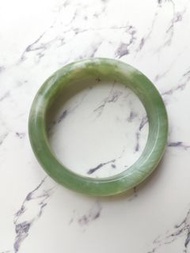 51圈口奶蓋青提岫玉手鐲 包速遞