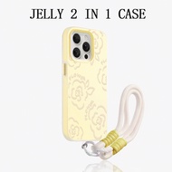 MAWAR GANTUNGAN Jelly 2 In 1 Yellow Striped Rose Realme C100i C100x C100 4G P3 Lite Note 80 Realme N