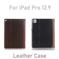 Casing Hard PC Leather Case Compatible with IPad Pro 12.9 2015 2017 2018 2020 2021 2022 Card Holder Business Style
