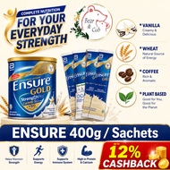 Ensure Gold 400g Tin/ Sachets (8x 60G) - Vanilla/ Wheat/ Coffee/ Plant Based (Almond)
