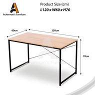 ACKERMAN Modern Simple Study Desk (80x60x70cm /120x60x70cm) Student Writing Table Computer Table
