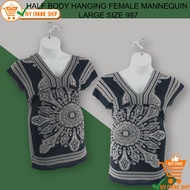Hanging Mannequin Plastic Large Size Female Half Body Patung Gantung Wanita Plus Size XL Size Thick 