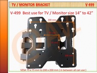 AVL V499 Professional swivel TV bracket  180 deg +/- 15 Deg Tilt  14 inch to 40 inch with VESA mounting up to from 75 x 75 to 200 x 200 can use with any brand TV or monitor with VESA  LG  Panasonic  Prism  Xiaomi  Mi  Acer  TCL  Asus  Philips