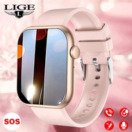 LIGE Smart Watch 2.0inch Voice assistant Support 100+Sports New Watch Women Body Temperatur Custom Dial Smart Watch For Android IOS