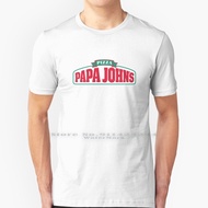 Papa Johns Logo T Shirt 100% Pure Cotton Papa Johns Logo Takeaway Dominos Pizza Hut Greggs Wendy S T
