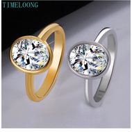 Pass Diamond Test 2CT Moissanite Ring S925 Sterling Silver for Women Men Gift Wedding Bands