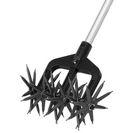 []-Garden Soil Scarifier for Garden Rotary Cultivator Tool 2 in 1 Ventilated Scarifier Rotary Tiller