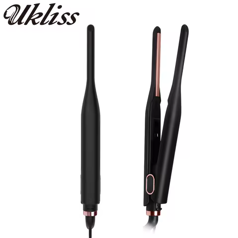 Small Flat Iron for Short Hair Pencil Flat Iron Mini Hair Straightener Ceramic Beard Straightener Ti