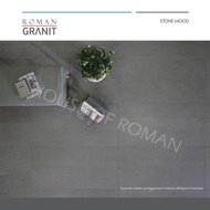 Roman Granit 60x120/dRinjani Charcoal/Granit Lantai 120x60 Hitam Kasar