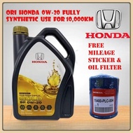 ORI NEW HONDA FULLY SP 0W20 4L JAZZ CITY HRV BRV CIVIC CRV FREED INSIGHT STREAM ACCORD ENGINE OIL SY