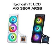 米特3C數位–LIAN LI 聯力 Hydroshift LCD 360R ARGB 水冷散熱器 黑色/白色