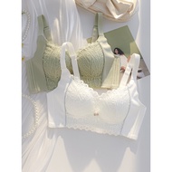34-42 size lace bra for women with small busts, enhancing and shaping, anti-sagging, side breast red
