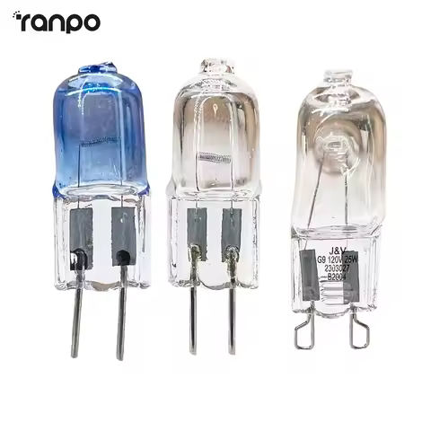 10Pcs Mini G4 G5.3 G9 Halogen Light Bulb JC Type DC 12V 220V 20W 28W 35W 40W 60W For Crystal Chandel