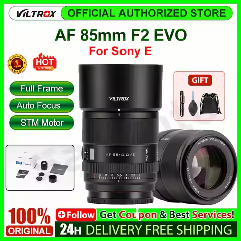 Viltrox AF 85mm F2 EVO Full Frame Lens Autofocus for Sony E Mount A6700 A7C2 A7CR A7M4 ZV-E1 Portrai