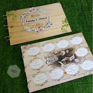 WEDDING GUEST BOOK PREMIUM POP UPHARD COVER + PHOTO