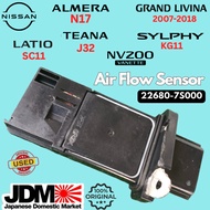 Used Air Flow Sensor 22680-7S000 Fit For NISSAN Grand Livina Latio Almera Sylphy Teana J32 NV200