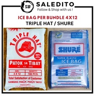 Shure Ice Bag 4x12 / 100pcs = 1 pack/Plastic linaw/Yelo/Softdrinks