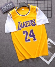 Lakers Basketball T-shirt Short Sleeve Sportswear Number 24