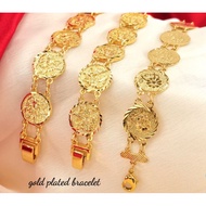 Emas Korea Women's Bracelet Gelang Tangan Dewasa Emas duit Syiling Design Rantai Tangan Emas Perempu