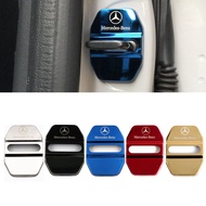 4pcs Auto Tuning Accessories Door Lock Cover For Mercedes Benz W202 W204 W205 W206Sticker Mercedes Benz  Accessories