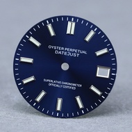 28.5mm DATEJUST Dial NH35 dial Surface Suitable for NH35/4R Movement Blue Luminous