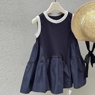 Girls Casual Dresses Sleeveless Casual Patchwork Dress Toddler Girl Clothes for 2 To 6 Years Princes