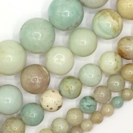 Natural Amazonite Gemstone Beads Loose Crystal Stone Bead 4mm-12mm Round DIY Jewelry Making Accessor