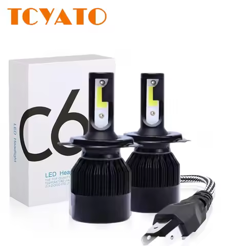 TCYATO Automotive led headlights h4, H7, 4300K, LED automotive headlights C6, black aluminum high-br